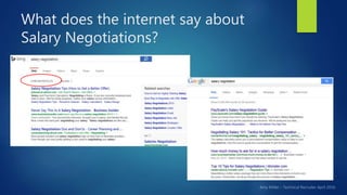 What does the internet say about
Salary Negotiations?
 