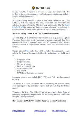 Salary Slip OCR API for Income Verification in Digital Lending ...