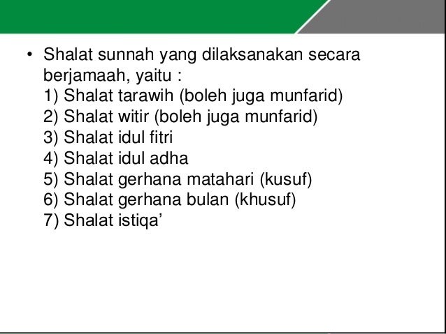 Shalat Sunnah Berjamaah dan Munfarid