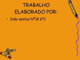TRABALHO ELABORADO POR: João santos Nº18 6ºC 