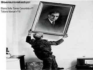 Breve resumo realizado por: Eliana Sofia Torres Canumbila nº7  Tatiana Manuel nº18 