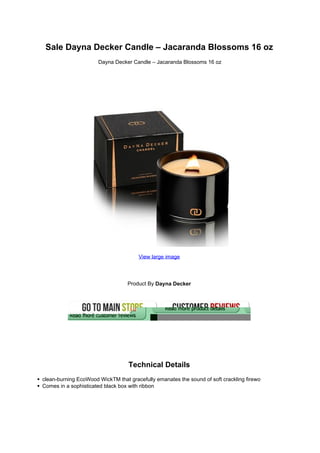 Sale dayna decker candle jacaranda blossoms 16 oz | PDF | Perfume and ...