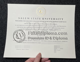 Salem State University diploma