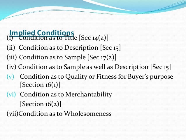 sale of goods act s 14
