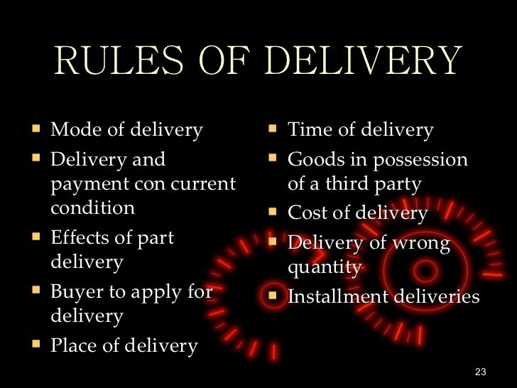 Sale Of Goods Act Ppt