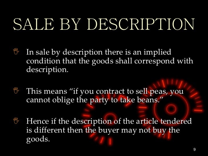 Sale Of Goods Act Ppt