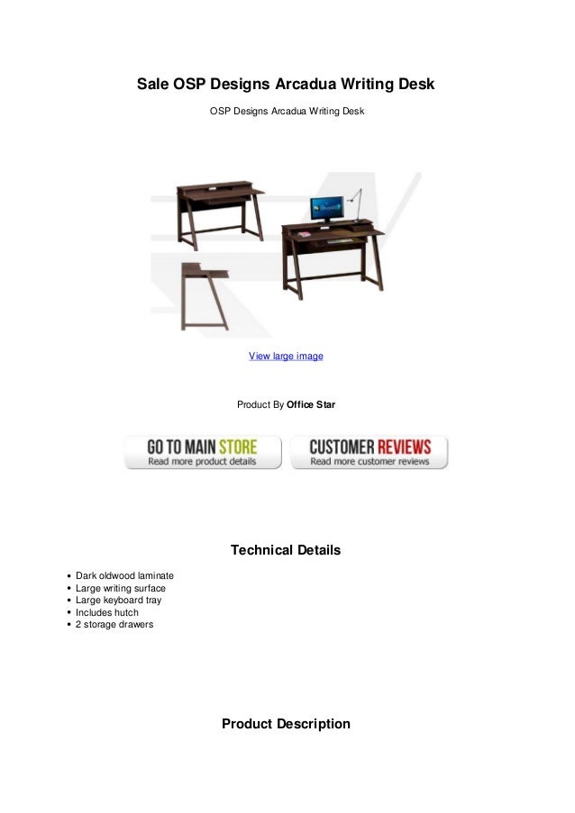 Sale Osp Designs Arcadua Writing Desk
