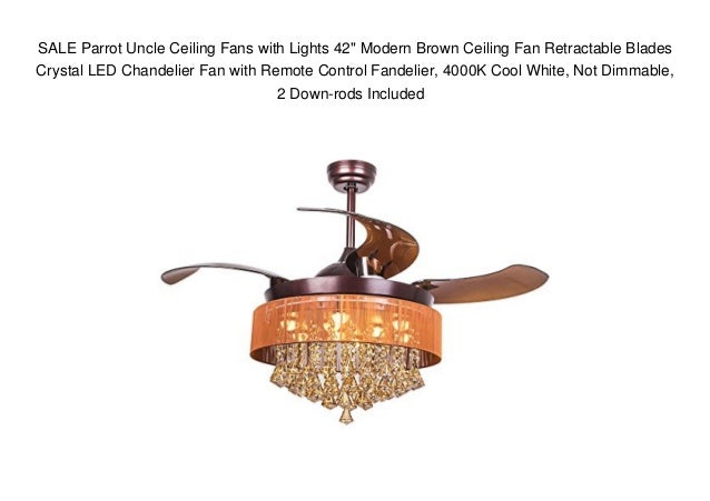 Sale Parrot Uncle Ceiling Fans With Lights 42 Modern Brown Ceiling F