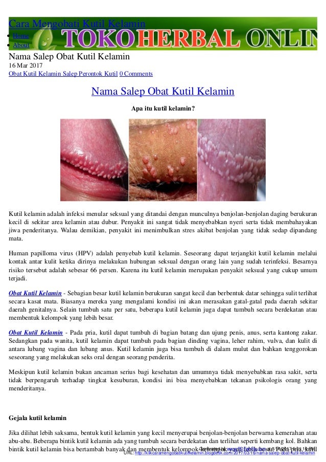 Salep Dan Penyebab Kutil  Kelamin Tanya Denature