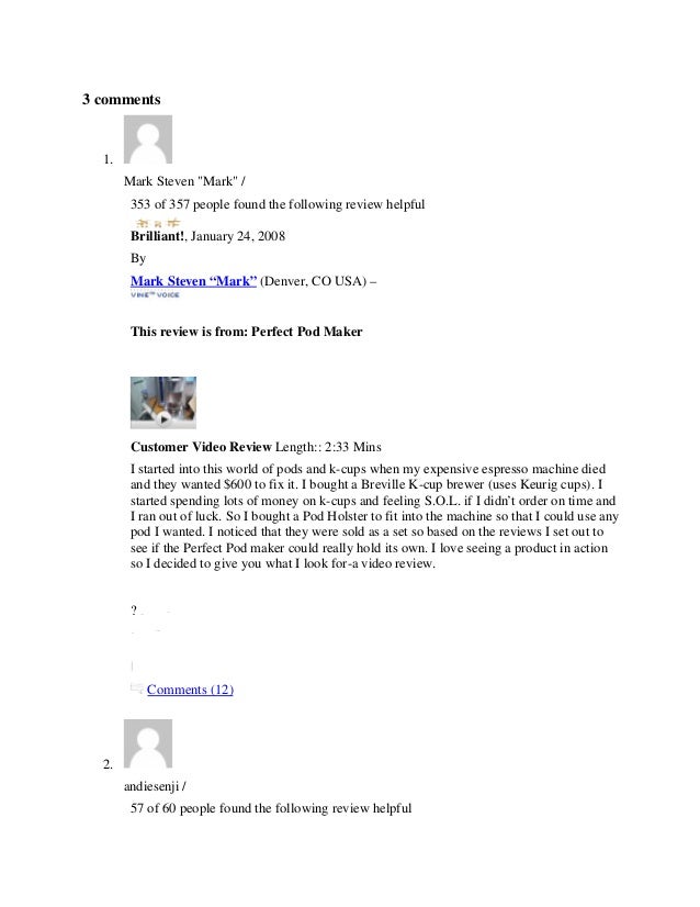 Sale perfect pod maker review