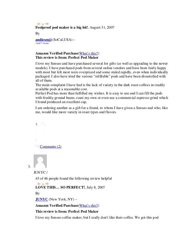 Sale perfect pod maker review