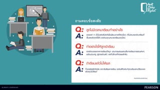 เราใส่ใจพัฒนาการ
ของผู้เรียน
เราคือสถาบันสอนภาษาอังกฤษเพียงเจ้าเดียวที่รายงาน
ความก้าวหน้าให้คุณทราบในทุก 2 สัปดาห์
ถามตอบข้อสงสัย
 