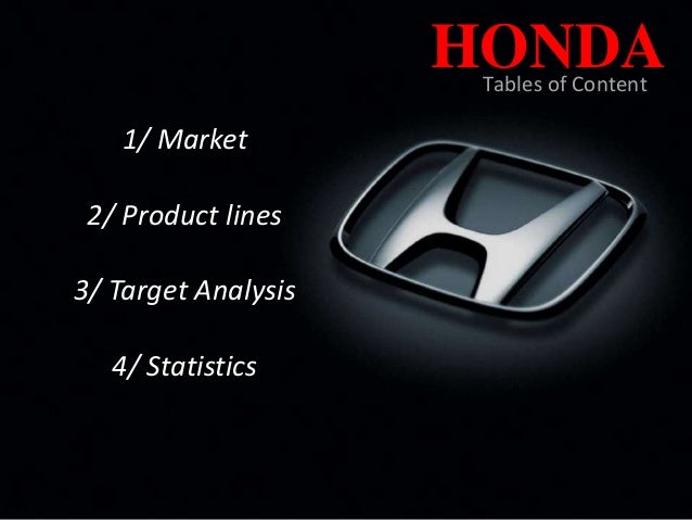 Sales Report Honda