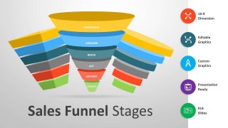Sales Funnel Stages PowerPoint Template