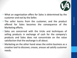 Sales & Marketing - The Difference