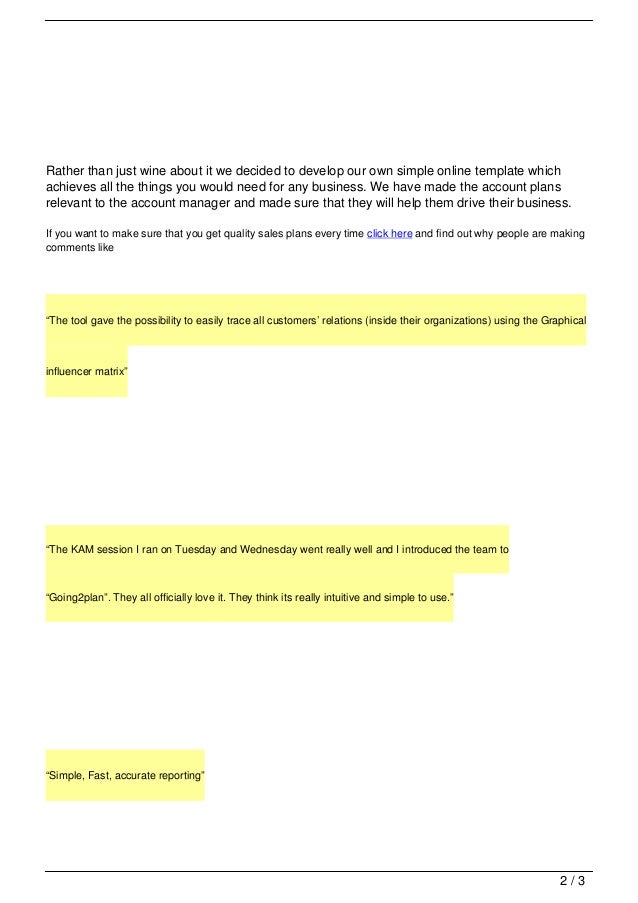 sales plan outline sales plan outline