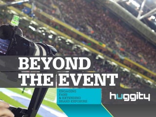 Engage Thousands. Reach Millions.
“Probably the most effective digital tool
in history of sponsorship activations at big events”
ULTIMATE FAN EXPERIENCE & ENGAGMENT
THROUGH AMAZING TECHNOLOGIES
 