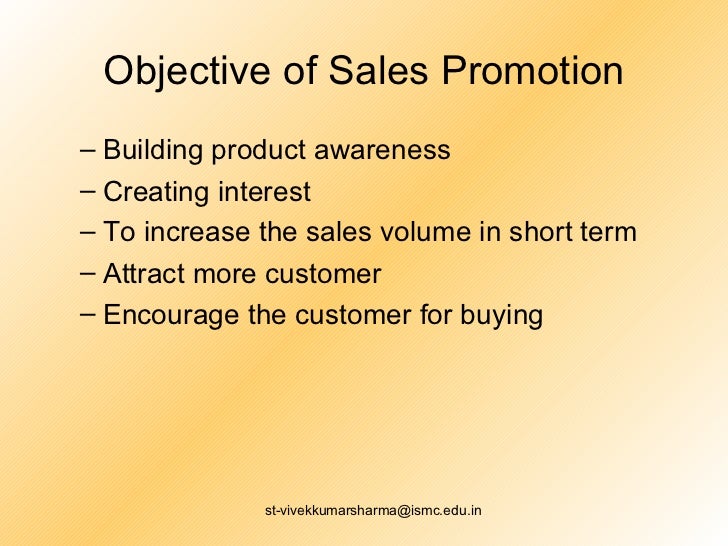 objective for sales
