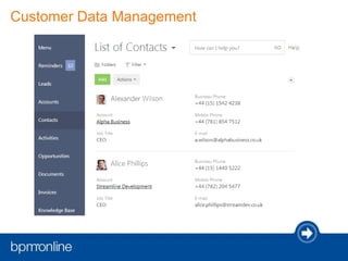 Customer Data Management
 