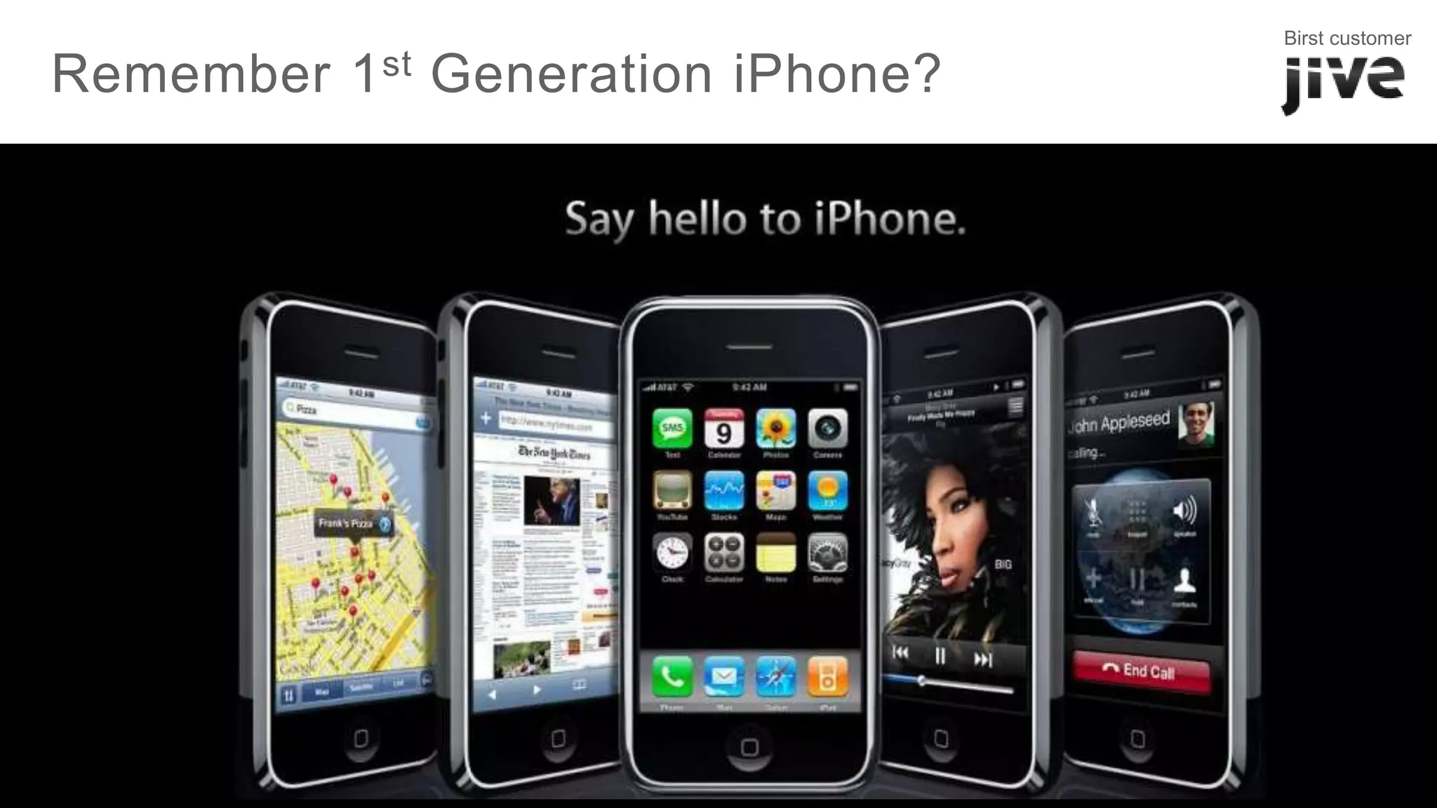 6
Remember 1st Generation iPhone?
Birst customer
 