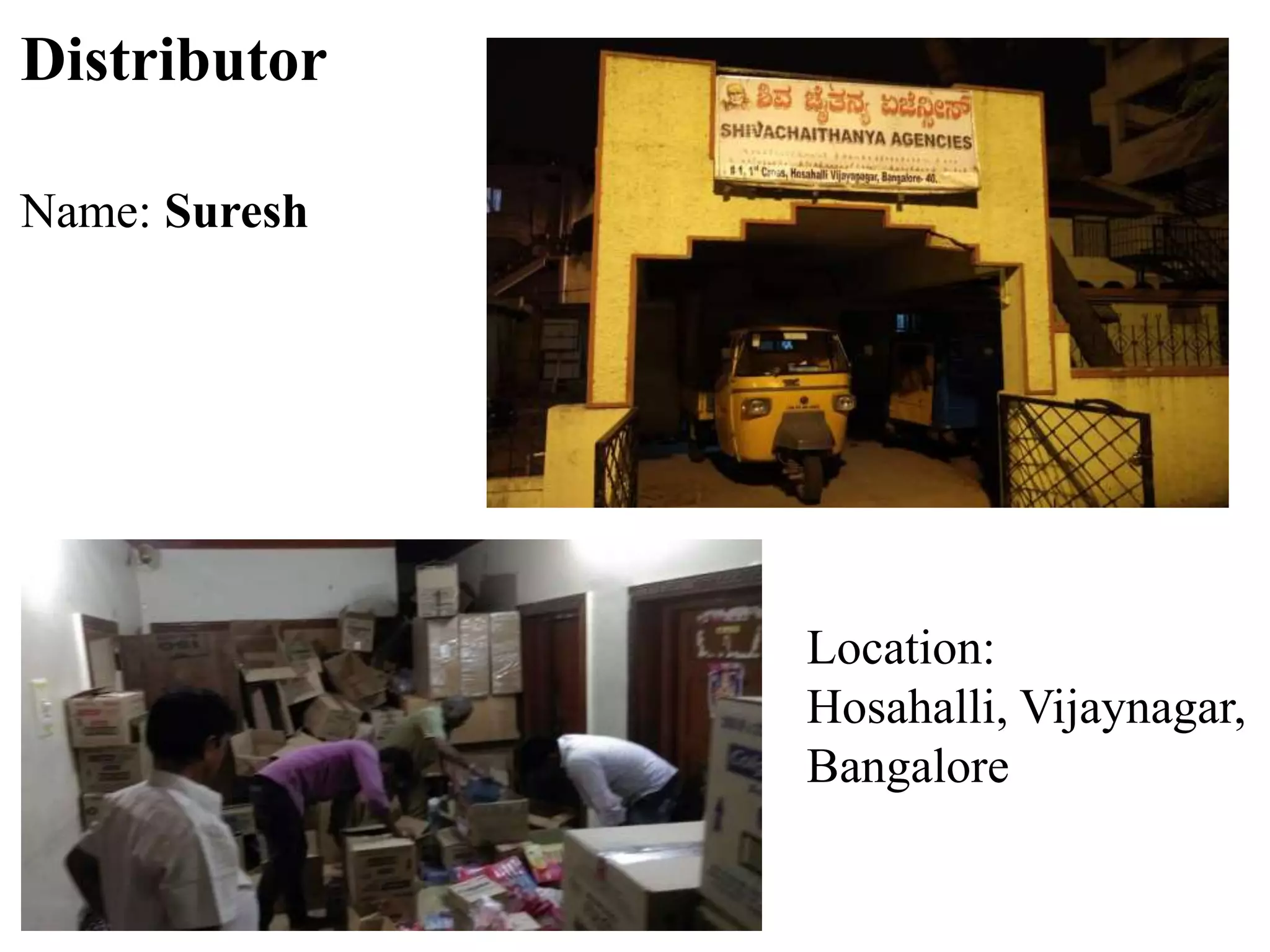 Distributor
Name: Suresh
Location:
Hosahalli, Vijaynagar,
Bangalore
 