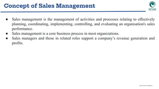 Sales Management Principles Sales And Distribution Management_Unit I_Introduction to Sales ...
