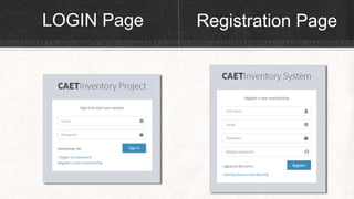 LOGIN Page Registration Page
 
