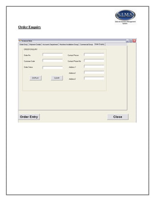 Order Enquiry
 