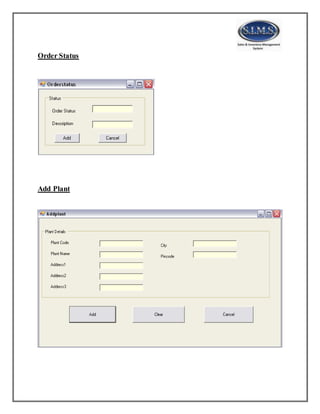 Order Status
Add Plant
 