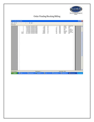 Order Pending/Booking/Billing
 