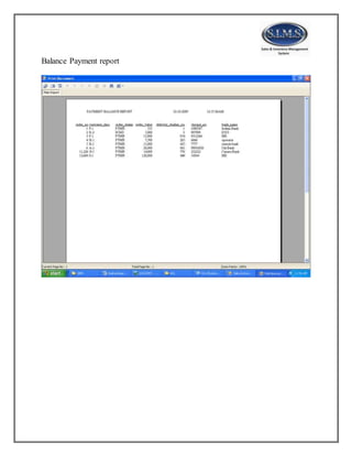 Balance Payment report
 