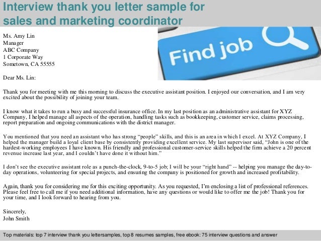 interview questions marketing coordinator