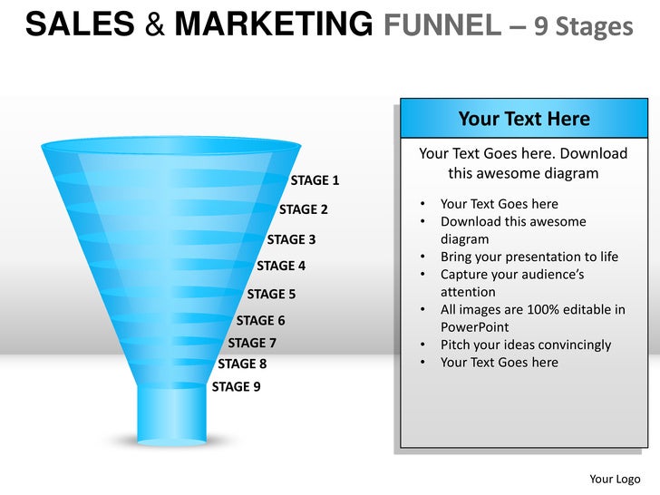 Sales And Marketing Funnel 9 Stages Powerpoint Presentation Templates Marketing Funnel Template Powerpoint