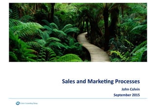 Sales	
  and	
  Marke,ng	
  Processes	
  
John	
  Colvin	
  
September	
  2015	
  
 