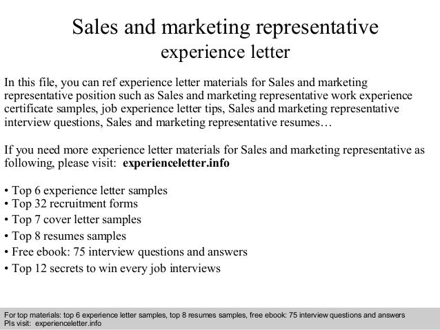 cover letter example for sales representative