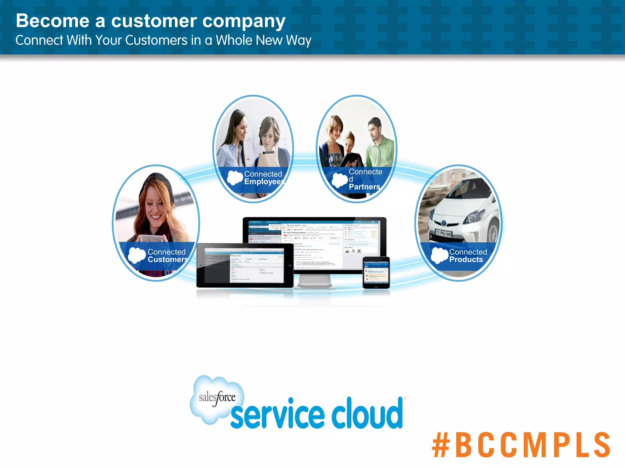 Connected
Products
Connected
Customers
Connecte
d
Partners
Connected
Employees
Become a customer company
Connect With Your Customers in a Whole New Way
 