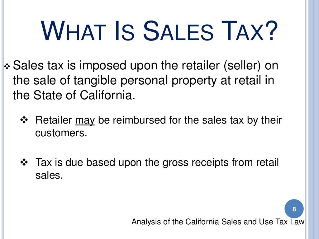 Sales and Use Tax Information from BOE
