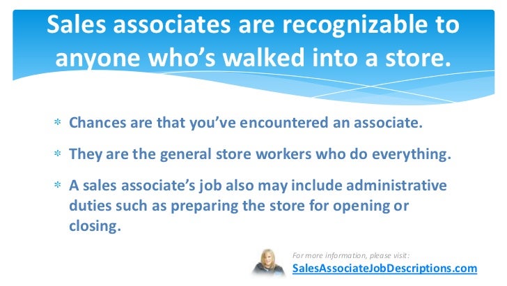 sales associate job responsibilities