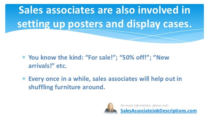 sales associate job description sale associate description