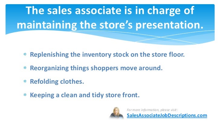 clothing store sales associate job description