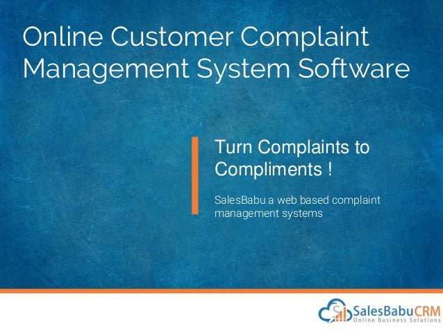 Salesbabu Online Customer Complaint Management System Software