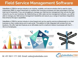 Field service management software - SalesBabu | PPT