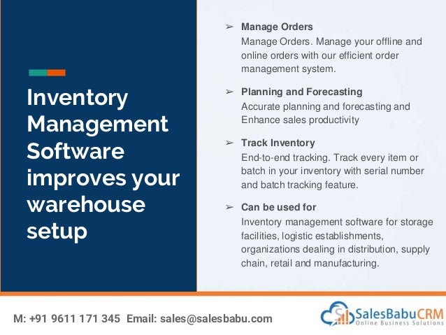 Salesbabu Inventory Software Cloud Based Online Inventory Management