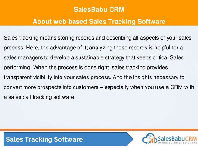 salesbabu sales tracking software