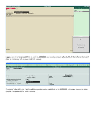 Sales Bill Not Allow to Create on User Define Bill Payment Pending ...