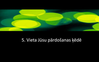 5. Vieta Jūsu pārdošanas ķēdē
 