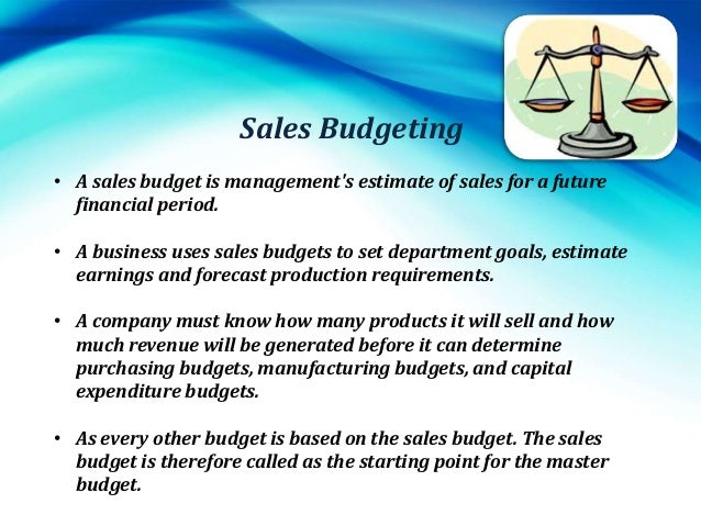 Sales Budgeting