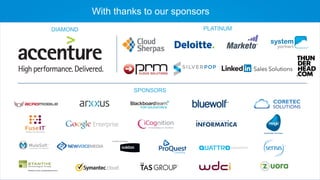 With thanks to our sponsors
DIAMOND
SPONSORS
PLATINUM
 