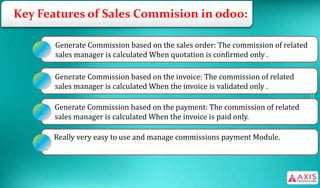 Easily manage Sales Commission Payments in Odoo | PPTX