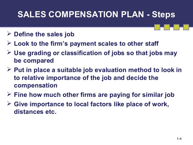 sales compensation plan evaluation sales commissions plan